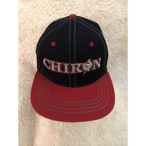 Chiron Embroidered Adjustable Hat Black With White Letters Red Line Baseball Cap